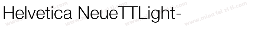Helvetica NeueTTLight字体转换